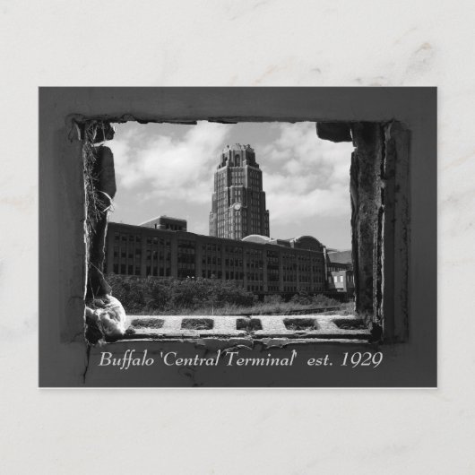 Buffalo 'Central Terminal' est. 1929 Postkarte (Vorderseite)