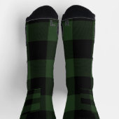 Buffalo Check Celtic Grün und Schwarz kariert Socken (Oben)