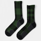 Buffalo Check Celtic Grün und Schwarz kariert Socken (Links)