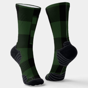 Buffalo Check Celtic Grün und Schwarz kariert Socken