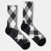 Buffalo Check White and Black Squares Plaid Socken (Rechts)