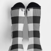 Buffalo Check White and Black Squares Plaid Socken (Oben)