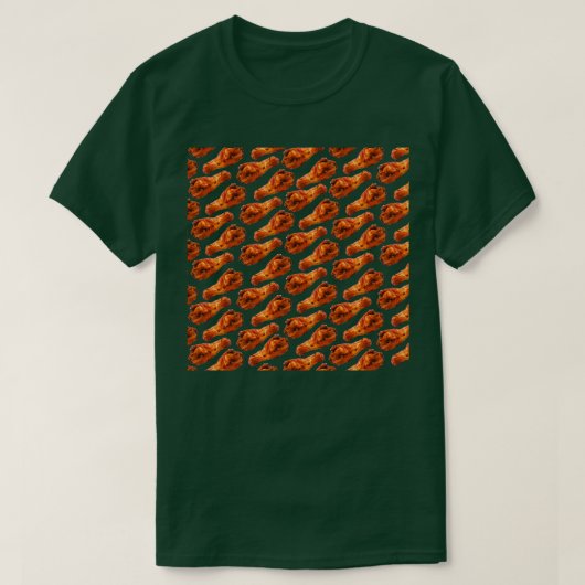 Buffalo Chicken Wing Pattern  T-Shirt (Design vorne)