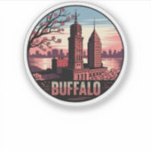 Buffalo City New York USA Aufkleber (Vorderseite)