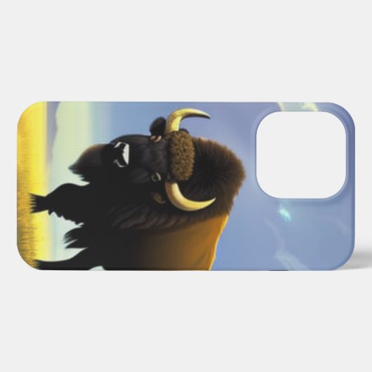 Buffalo Fields iPhone 13 Pro Slim Fit Case, Glossy Hülle (Rückseite (Horizontal))