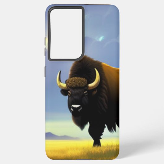 Buffalo Fields iPhone 13 Pro Slim Fit Case, Glossy Samsung Galaxy Hülle (Rückseite)
