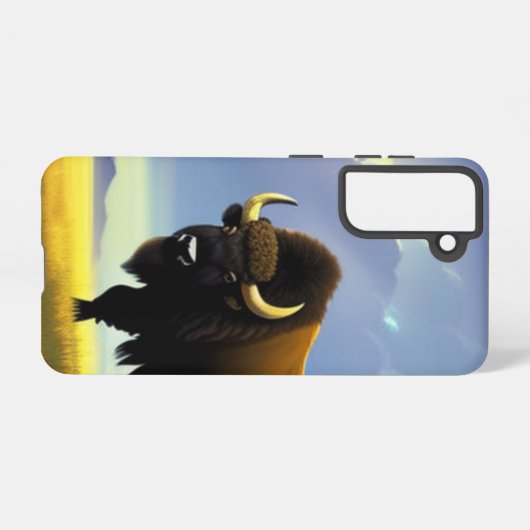 Buffalo Fields iPhone 13 Pro Slim Fit Case, Glossy Samsung Galaxy Hülle (Rückseite (Horizontal))