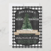 Buffalo Flannel Weihnachtsdusche Einladung (Vorderseite)