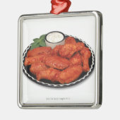 Buffalo-Flügel mit blauem Käse Ornament Aus Metall (Links)