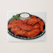 Buffalo-Flügel mit blauem Käse Puzzle (Horizontal)