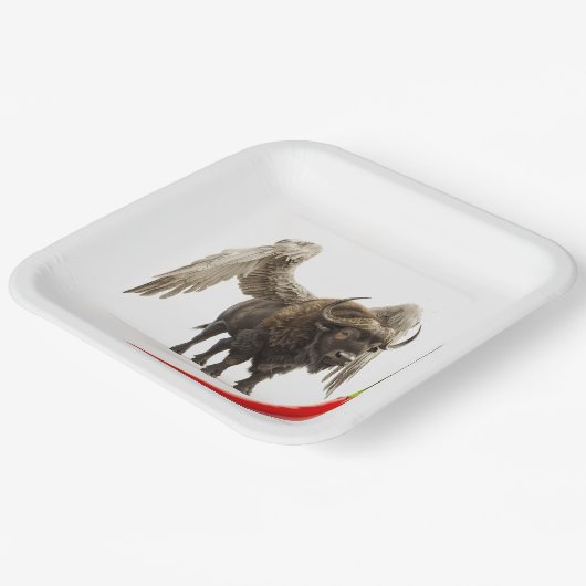 Buffalo Flügel mit Chili Pepper Pappteller (Gewinkelt)