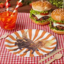 Buffalo Flügel mit orangefarbener Sternexplosion