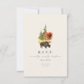 Buffalo Foliage Script Hochzeit im Herbst RSVP Car Karte (Vorderseite)