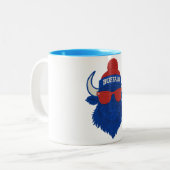 Buffalo Football Crewneck Sweatshirt, Sunday Footb Zweifarbige Tasse (Vorderseite Links)