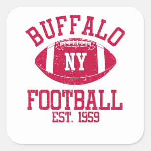 Buffalo Football Fan Geschenk Präsentation Idee Quadratischer Aufkleber
