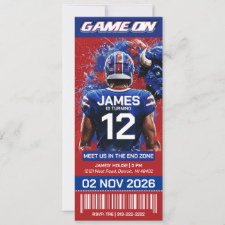 Buffalo Football Ticket Geburtstagseinladung