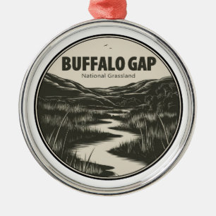 Buffalo Gap National Grassland Stream Ornament Aus Metall