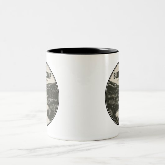 Buffalo Gap National Grassland Stream Zweifarbige Tasse (Mittel)
