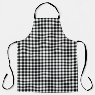 Buffalo Gingham Black and White Karo Kariert Schürze