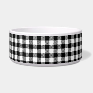 Buffalo Gingham Black and White Karo Kariert Therm Napf
