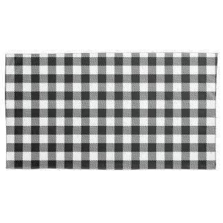Buffalo Gingham Black and White Karo Kariert Wrapp Kissenbezug