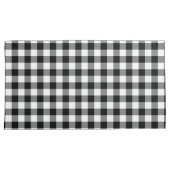 Buffalo Gingham Black and White Karo Kariert Wrapp Kissenbezug (Vorderseite-Rechts)