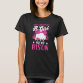 Buffalo Girl Bison Water Buffalo T-Shirt (Vorderseite)