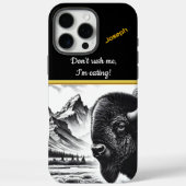 Buffalo Grazing by Rugged Mountains Case-Mate iPhone Hülle (Rückseite)