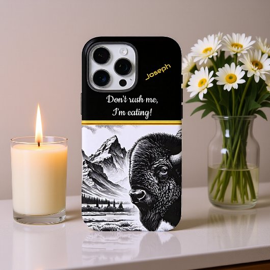 Buffalo Grazing by Rugged Mountains Case-Mate iPhone Hülle