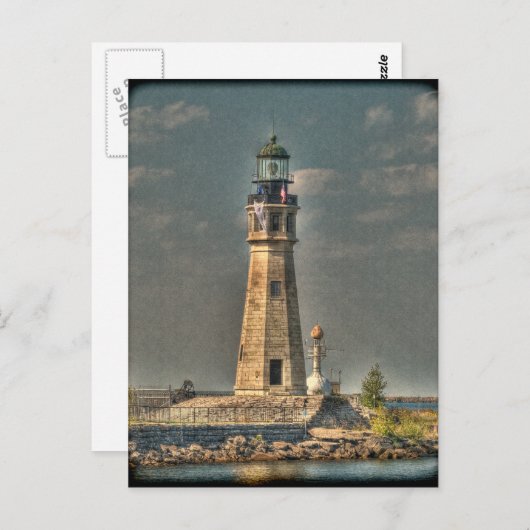 Buffalo Harbor Lighthouse Postcard Postkarte (Vorne/Hinten)