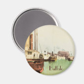 Buffalo Harbor Vintag Magnet (Vorderseite/Rückseite)