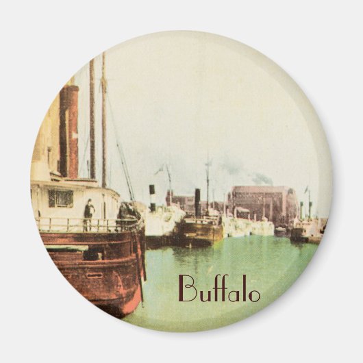Buffalo Harbor Vintage Magnet (Vorne)
