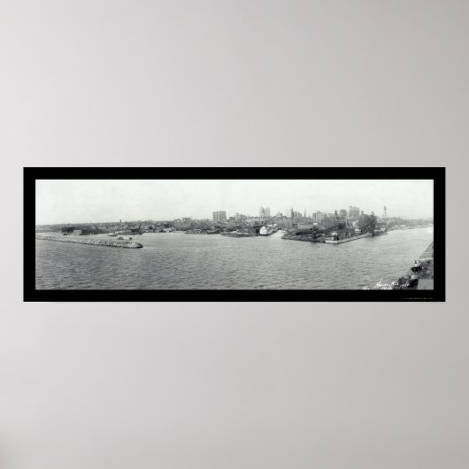 Buffalo Harbour, NY Foto 1925 Poster (Vorne)