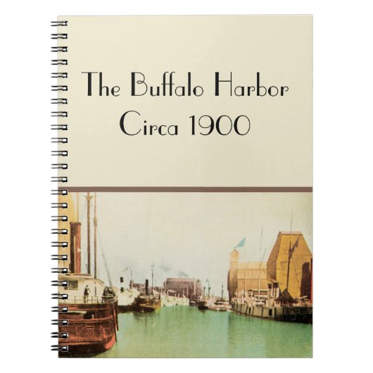 Buffalo Harbour Vintag-Notebook Notizblock (Vorderseite)