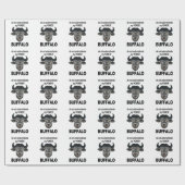 Buffalo Head Bison Animal Buffalo Geschenkpapier (Flach)