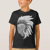 Buffalo Head mit indianischer Hitze Kinder T - Shi T-Shirt (Vorderseite)