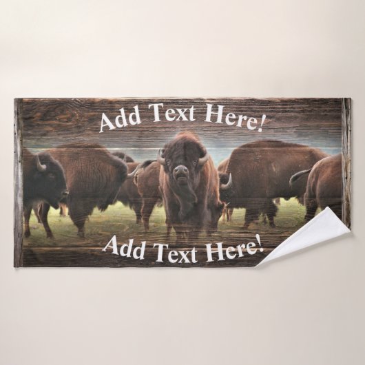 Buffalo Herd Badhandtuch Set (Badehandtuch)