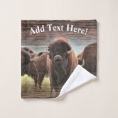 Buffalo Herd Badhandtuch Set (Waschlappen)