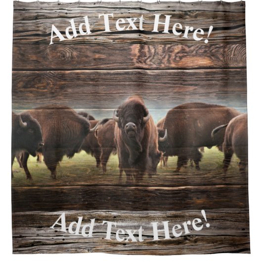 Buffalo Herd Duschvorhang (Vorderseite)