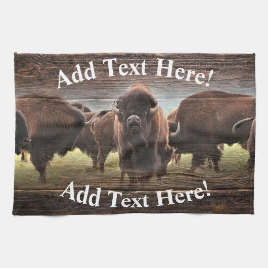 Buffalo Herd Geschirrtuch (Horizontal)