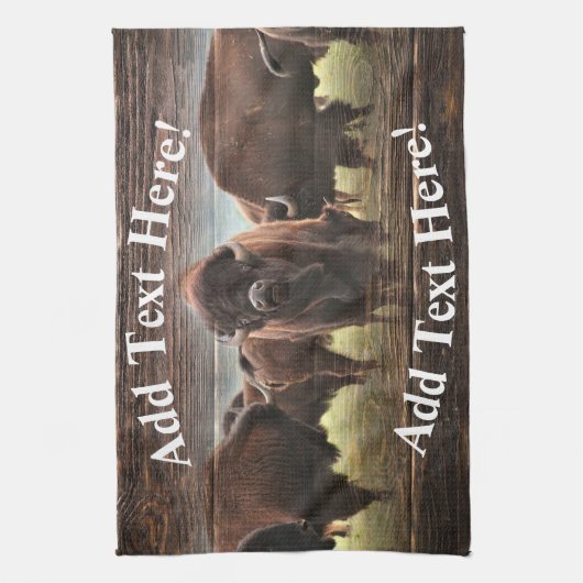 Buffalo Herd Geschirrtuch (Vertikal)