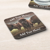Buffalo Herd Getränkeuntersetzer (Linke Seite)