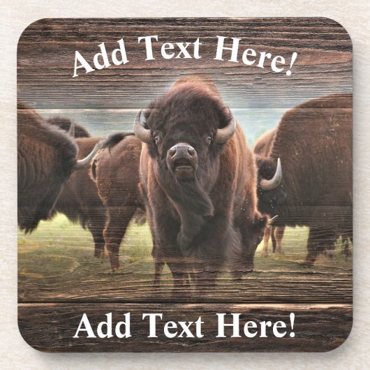 Buffalo Herd Getränkeuntersetzer (Vorderseite)