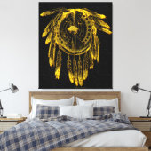 Buffalo Hide Shield 1 Wrapped Canvas Leinwanddruck (Insitu (Schlafzimmer))