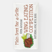 Buffalo Hot Chicken Wings Wing Eating Wettbewerb Banner (Vertikal)