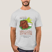 Buffalo Hot Chicken Wings Wing Eating Wettbewerb T-Shirt (Vorderseite)