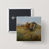 Buffalo Hunt, 1891 (Öl auf Leinwand) Button (Vorne & Hinten)
