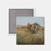 Buffalo Hunt, 1891 (Öl auf Leinwand) Magnet (Vorderseite/Rückseite)