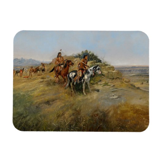 Buffalo Hunt, 1891 (Öl auf Leinwand) Magnet (Horizontal)