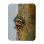 Buffalo Hunt, 1891 (Öl auf Leinwand) Magnet (Vertikal)